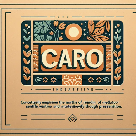 Caro – Origin, Meaning, Popularity, and Similar Names