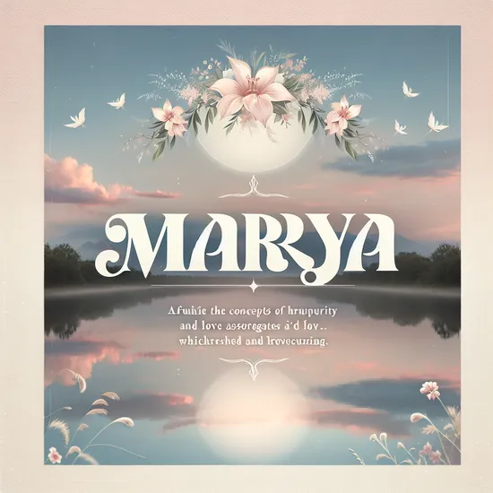 Mariya - Meaning, Cultural Significance, Global Popularity and Related Names